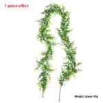 3Pcs 6ft Artificial Eucalyptus Garland Wall Hanging Fake Plant Vines for Wedding Home Room Garden Decoration Plastic Rattan