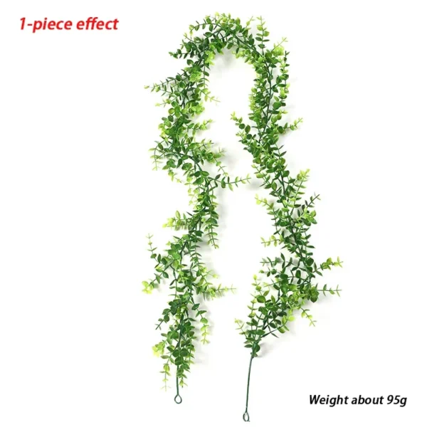 3Pcs 6ft Artificial Eucalyptus Garland Wall Hanging Fake Plant Vines for Wedding Home Room Garden Decoration Plastic Rattan