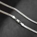 925 Sterling Silver 6mm Side Chain 8/18/20/22/24 Inch Necklace for Woman Men Fashion Wedding Engagement Jewelry Gift