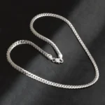 925 Sterling Silver 6mm Side Chain 8/18/20/22/24 Inch Necklace for Woman Men Fashion Wedding Engagement Jewelry Gift