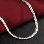 925 Sterling Silver 6mm Side Chain 8/18/20/22/24 Inch Necklace for Woman Men Fashion Wedding Engagement Jewelry Gift