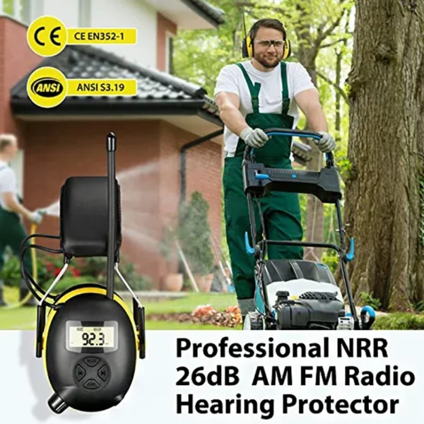 ARM NEXT Electronic Noise Reduction Earmuff Hearing Protector Headphone Digital AM/FM Radio Stereo Hearing Protection Ear Muffs