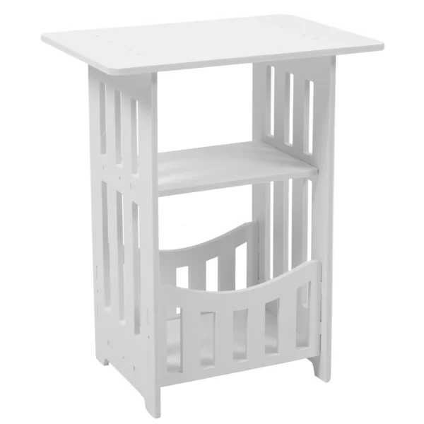 Bedside Table Furniture Decor Coffee End Small Desk Square Space Pvc Wood Plastic Board for Bedroom Tables