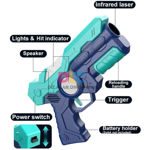 Kids Laser Tag Toy Guns Electric Infrared Gun For Child Laser Tag Battle Game Toys Weapon Pistols Gift For Boys Outdoor Games