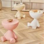 Nordic Plastic Sofa Side tables mini Corner coffee table home decor low Bedside tables living room round Small stool Furniture