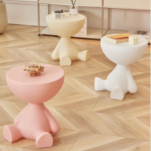 Nordic Plastic Sofa Side tables mini Corner coffee table home decor low Bedside tables living room round Small stool Furniture