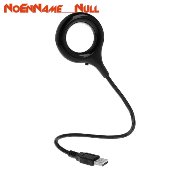 USB Gadgets Ring LED Light USB Table Desk Lamp 5V Bright Bulb Flexible Gooseneck Adjustable Angle Reading Camping Laptop Desktop